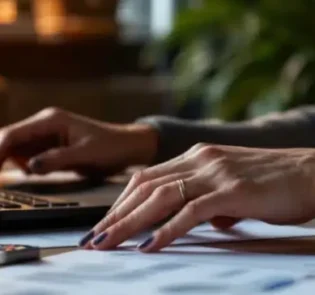 Henkilö tutkii tietokoneeltaan, miten Yritysluotto.fi:n yritysrahoituspalvelut eroavat toisistaan.